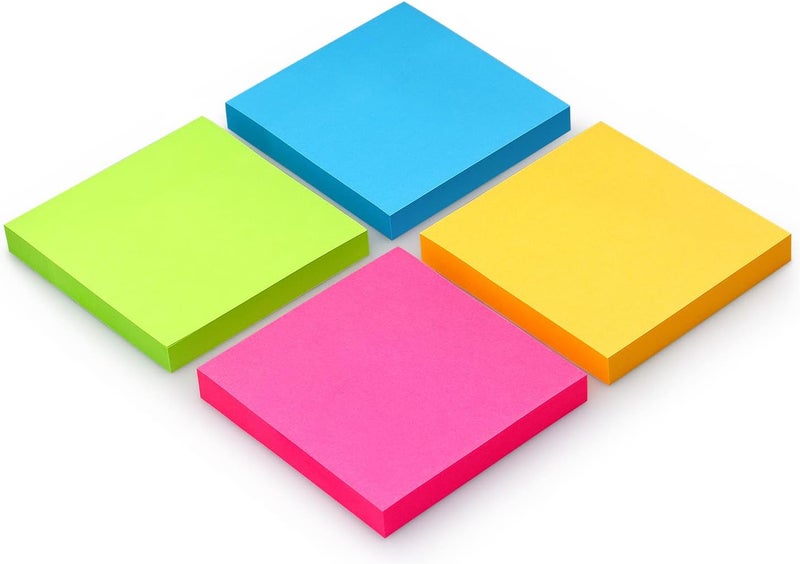 Eastern Wolf Sticky Notes 3x3 Self-Stick Notes Bright Colors Sticky Notes 4 Pads 100 Sheets/Pad (Bright) - Image 3